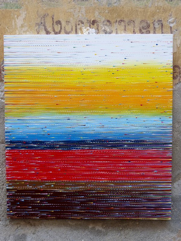 coloured lines 11 2015 100x90 Acryl-Lack auf LW